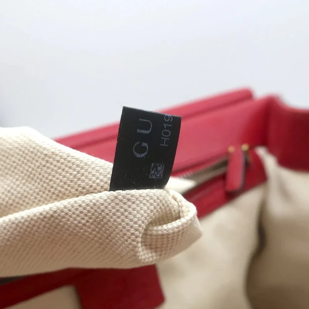 Gucci GG Marmont Small Top Handle Bag Red Grained Leather Crossbody - Picture 12 of 12